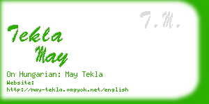 tekla may business card